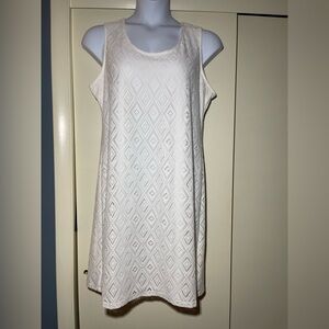 White sleeveless dress Dana Buchman XL